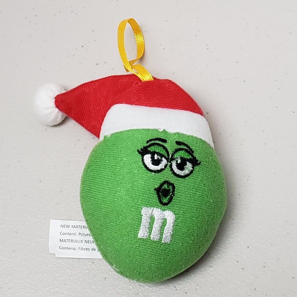 M&M's Plush Green Christmas Ornament